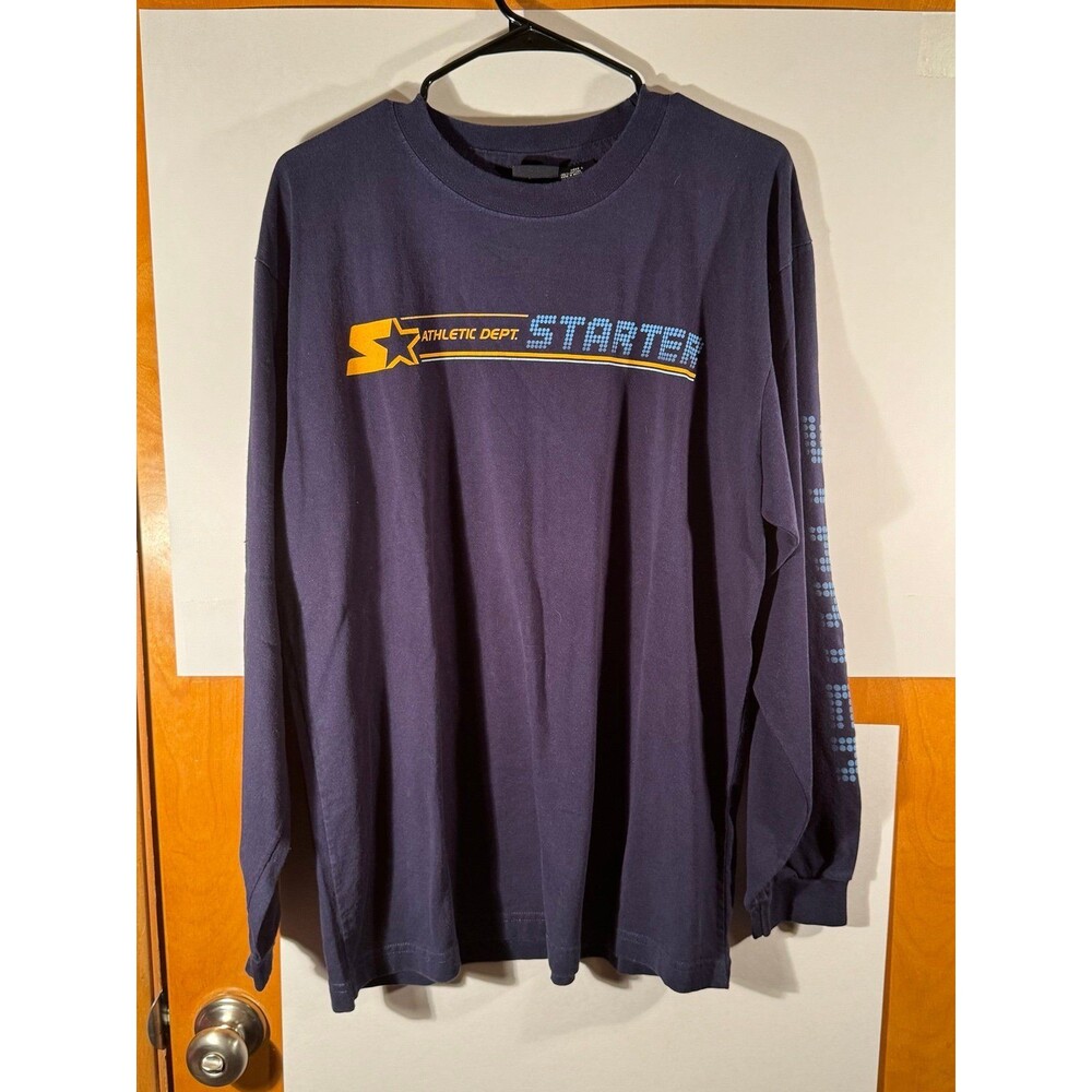 Vintage Starter Athletic Department Dept Long‎ Sleeve Shirt Large L